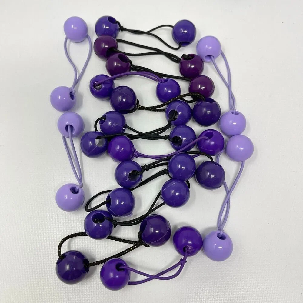 Twin Bead Hair Knocker Pony Tail Holders Bubbles Balls Tie Backs Lot of 156 Sets